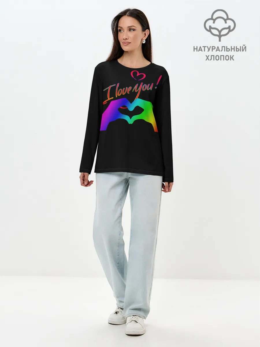 Лонгслив женский. Хлопок / Праздники