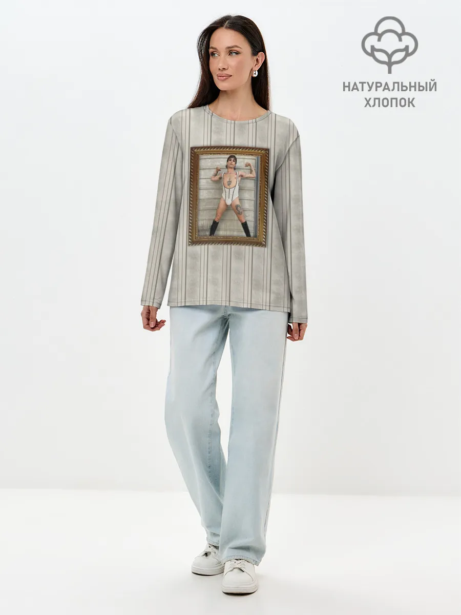 Лонгслив женский. Хлопок / Damiano David in swimsuit