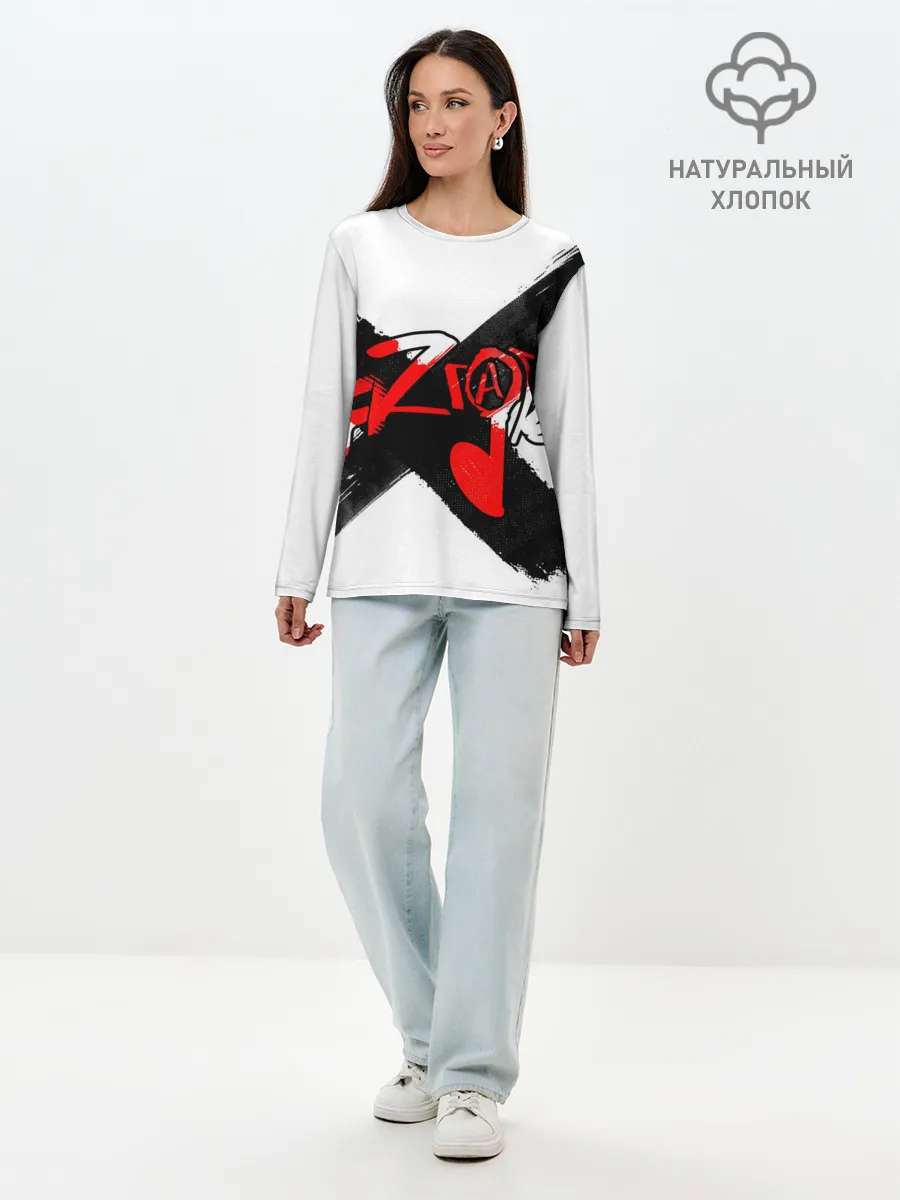 Лонгслив женский. Хлопок / МЯZГАТЬ