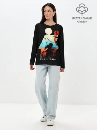 Лонгслив женский. Хлопок / Бродяга Кэнсин - Химура