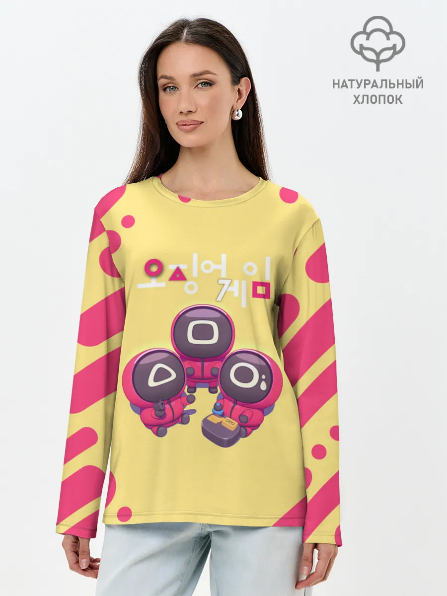 Лонгслив женский. Хлопок / ИЗГОТАВЛИВАЮТ ВИЗИТКИ | ОХРАНА
