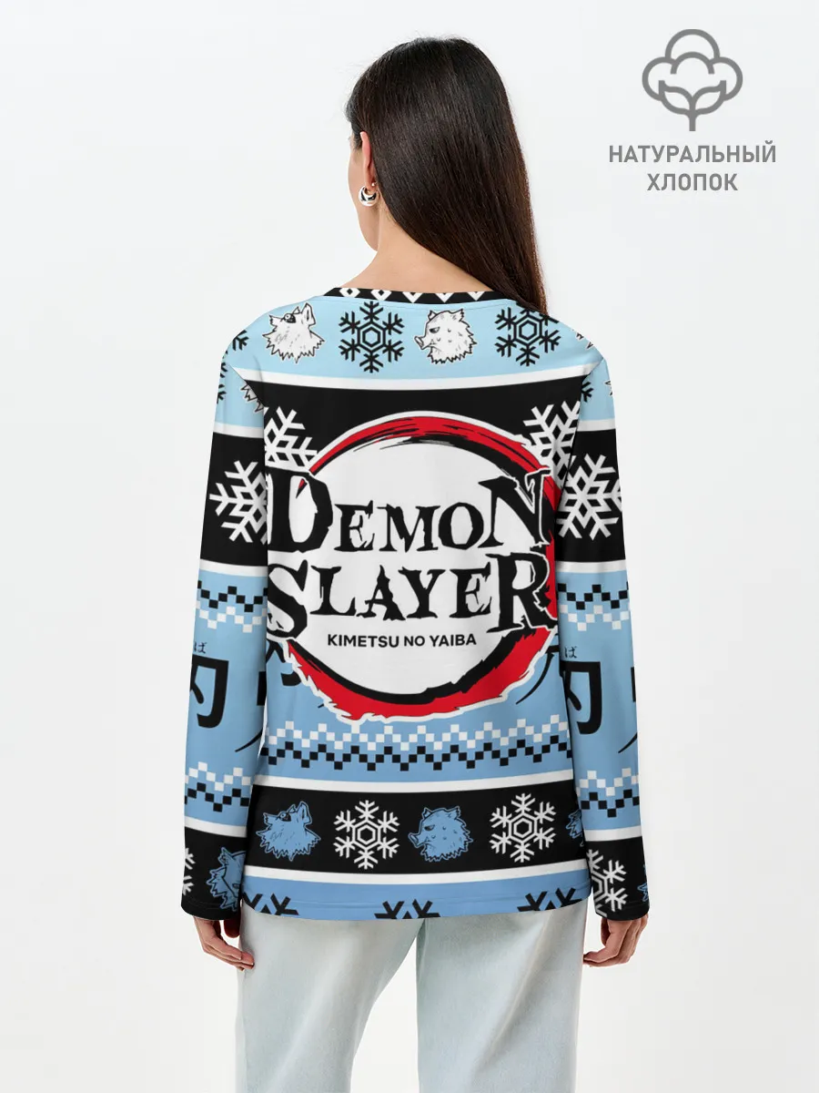 Лонгслив женский. Хлопок / ИНОСКЕ ХАШИБИРА