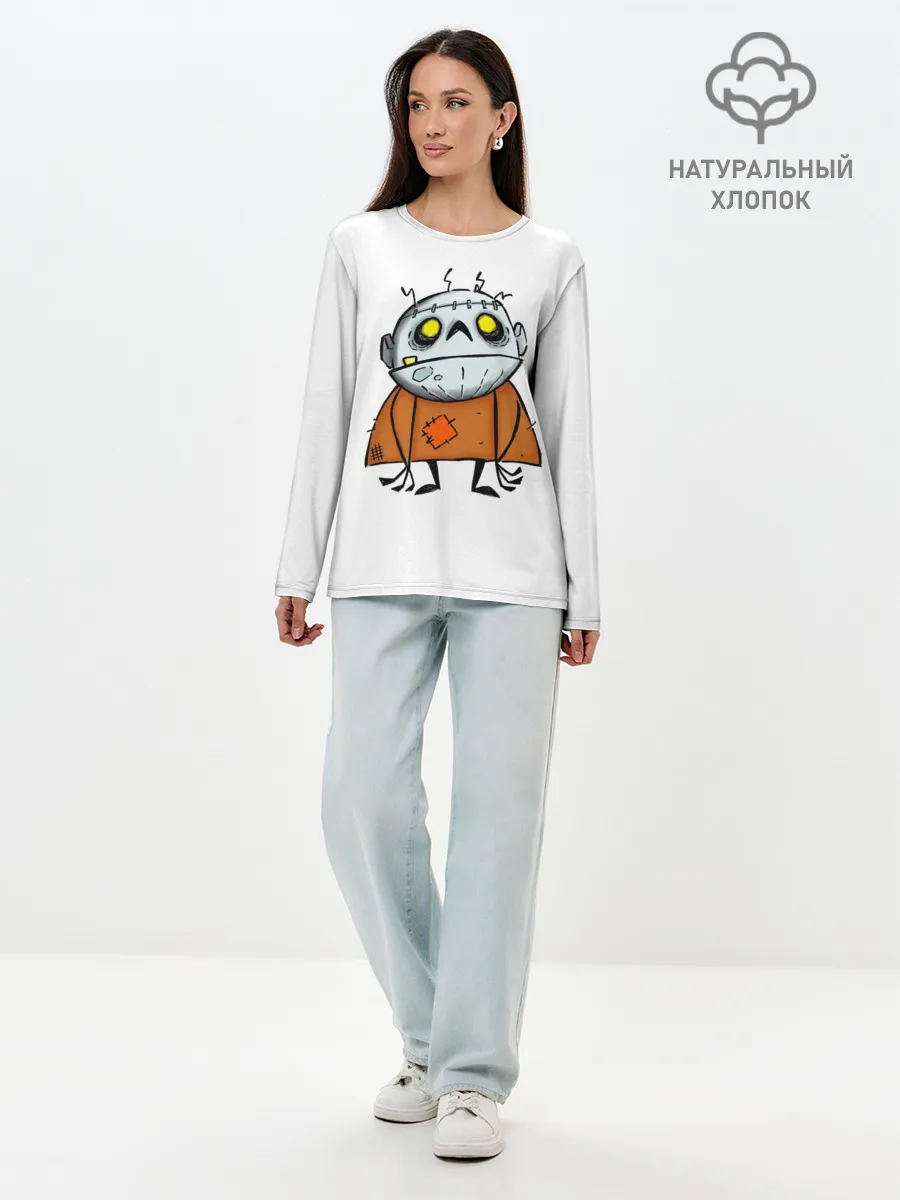 Лонгслив женский. Хлопок / чудиже франкенштейн