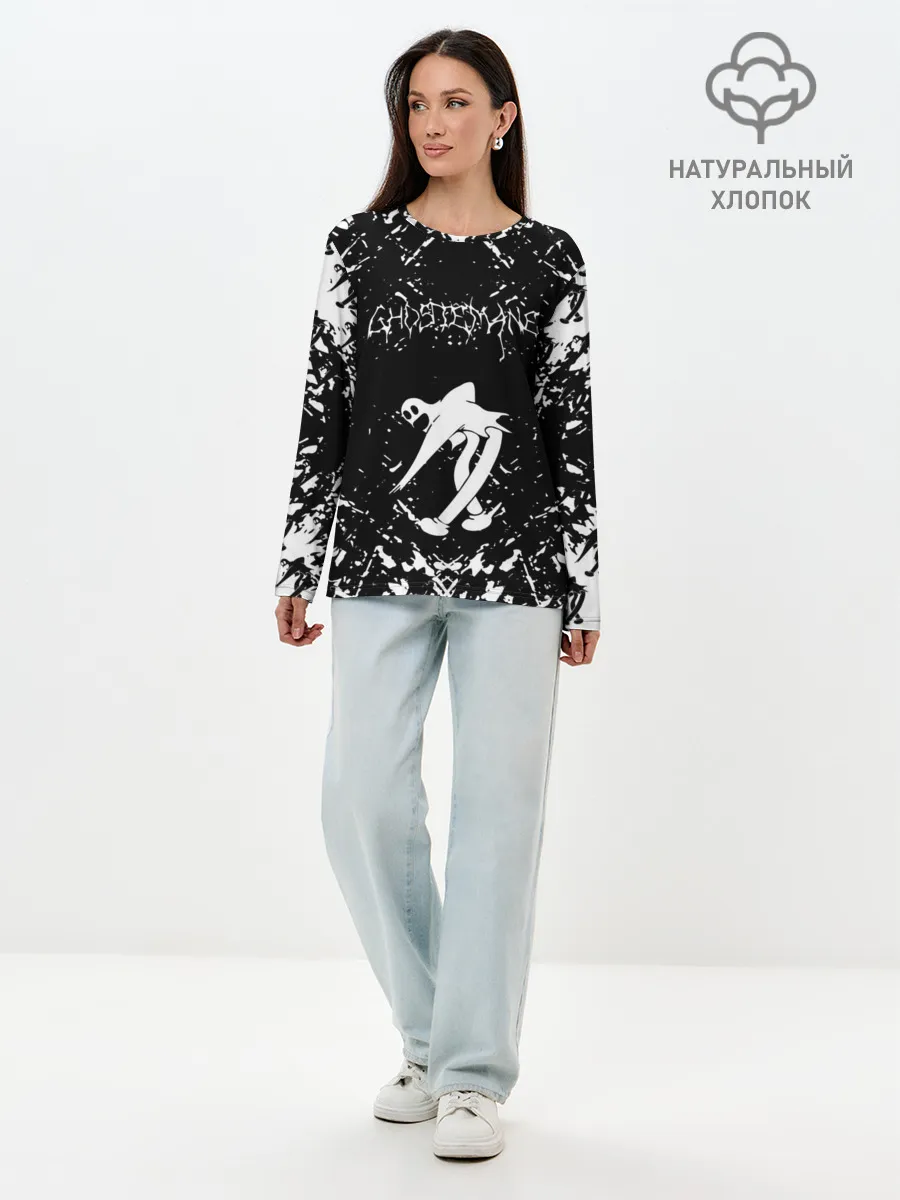 Лонгслив женский. Хлопок / GHOSTEMANE BLACK FOREST.