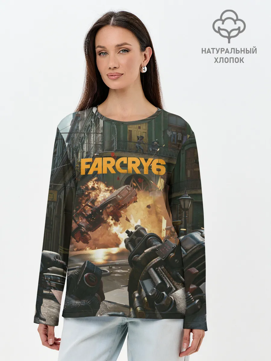 Лонгслив женский. Хлопок / Far Cry 6 gameplay art