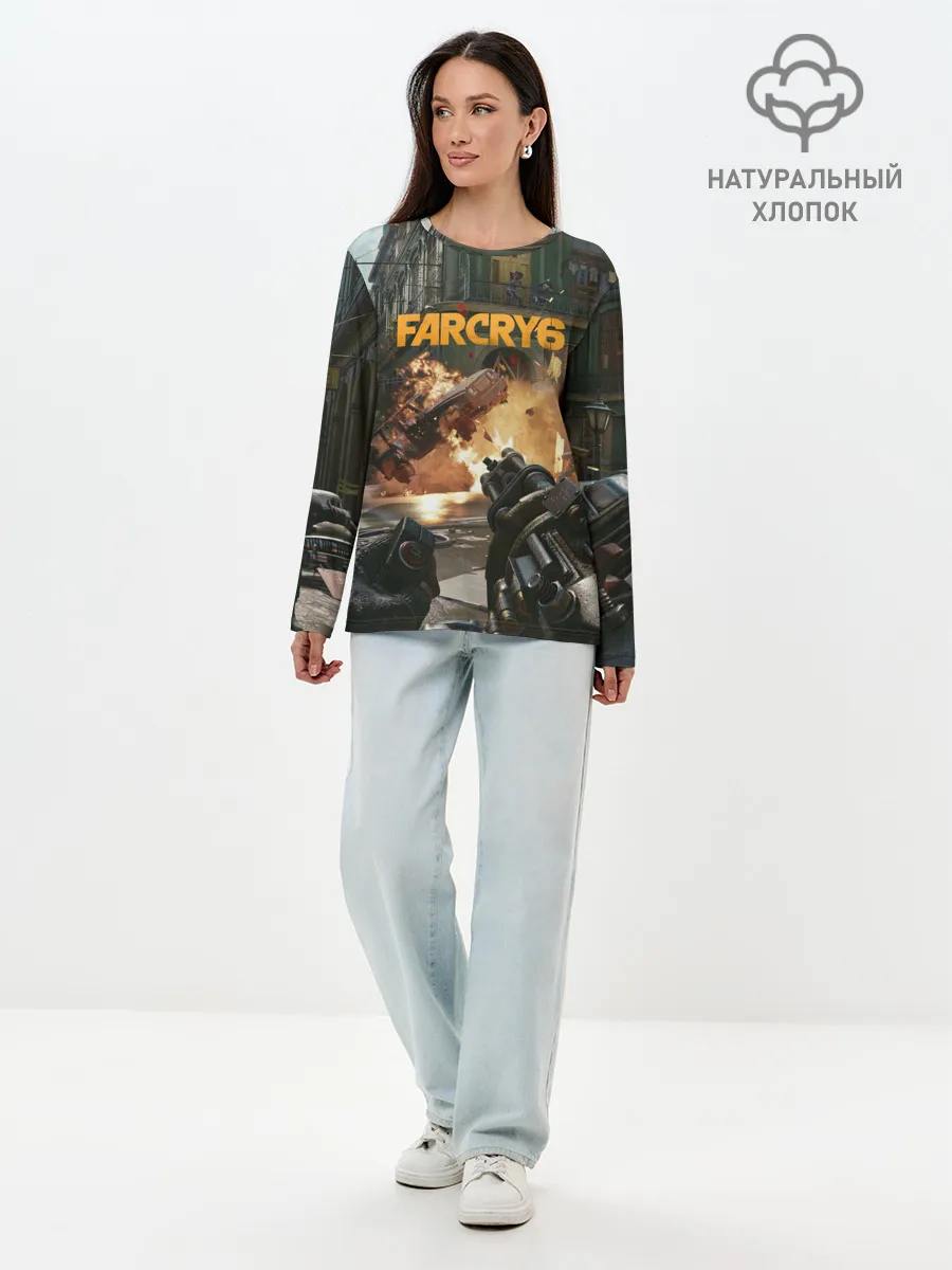 Лонгслив женский. Хлопок / Far Cry 6 gameplay art