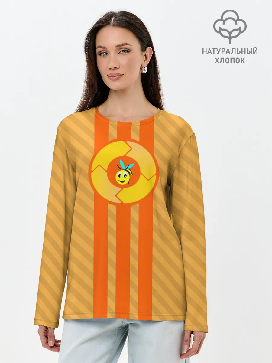 Лонгслив женский. Хлопок / Bee | Пчела