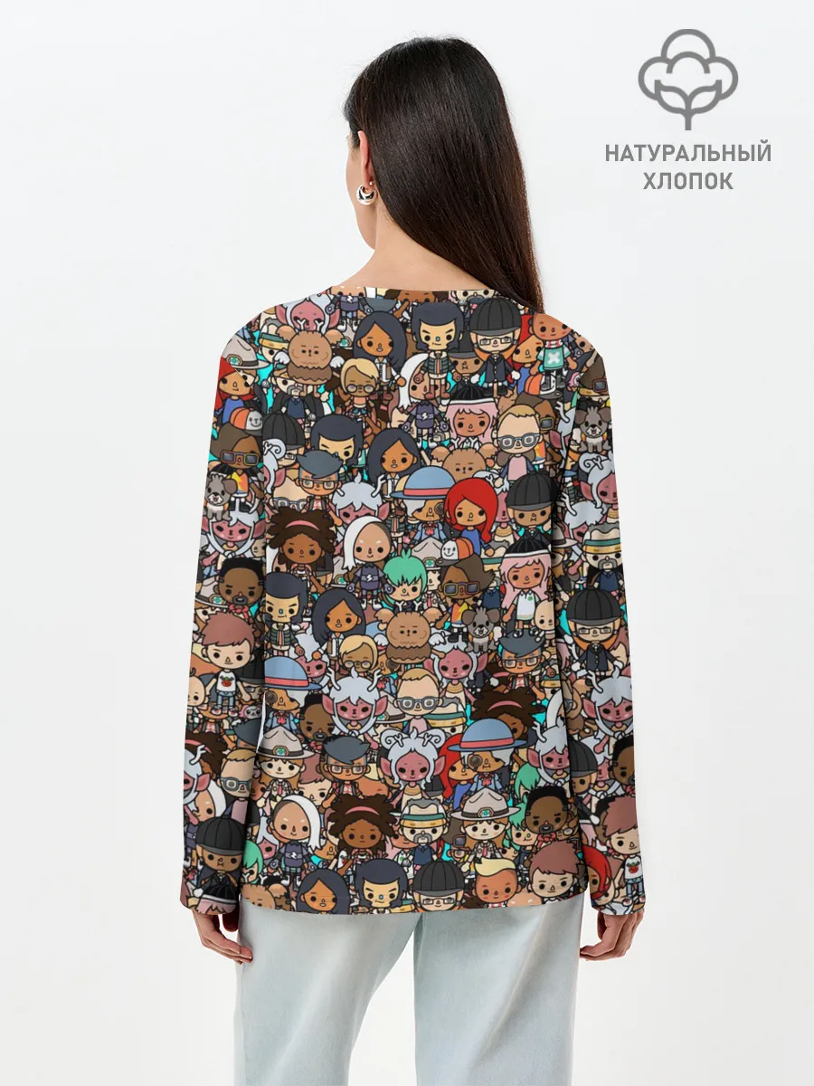 Лонгслив женский. Хлопок / Toca Boca game | Тока бока