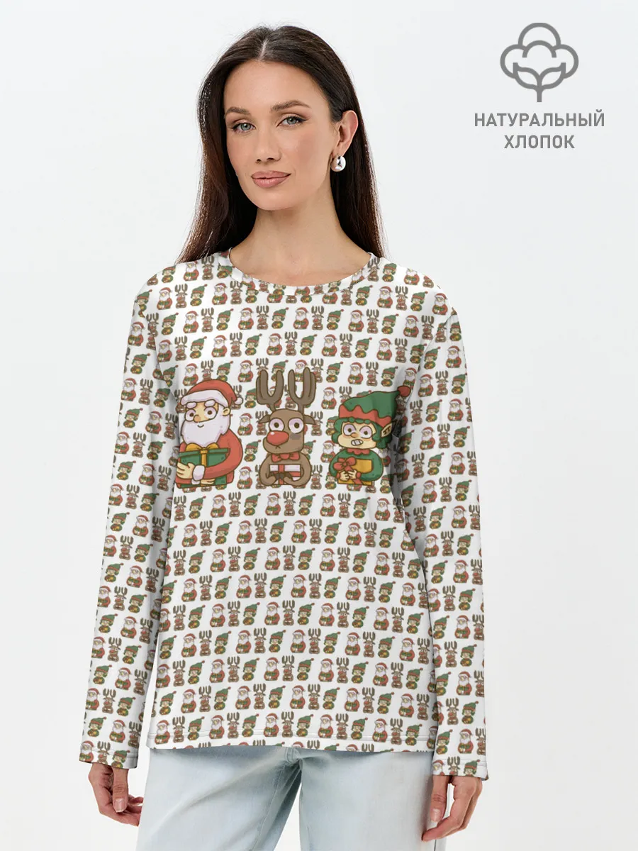 Лонгслив женский. Хлопок / Подарки хотят все и каждый.