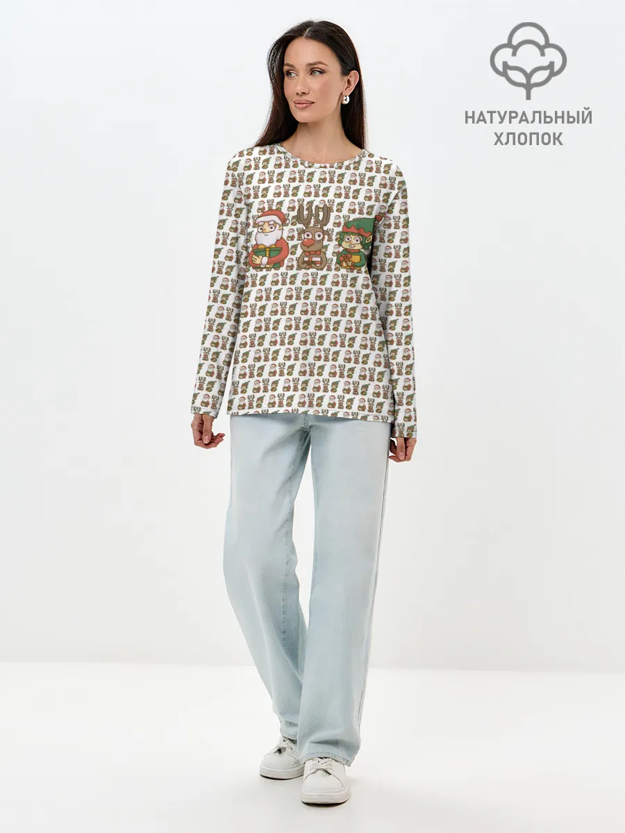 Лонгслив женский. Хлопок / Подарки хотят все и каждый.