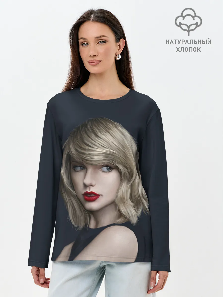 Лонгслив женский. Хлопок / Горячая Тейлор