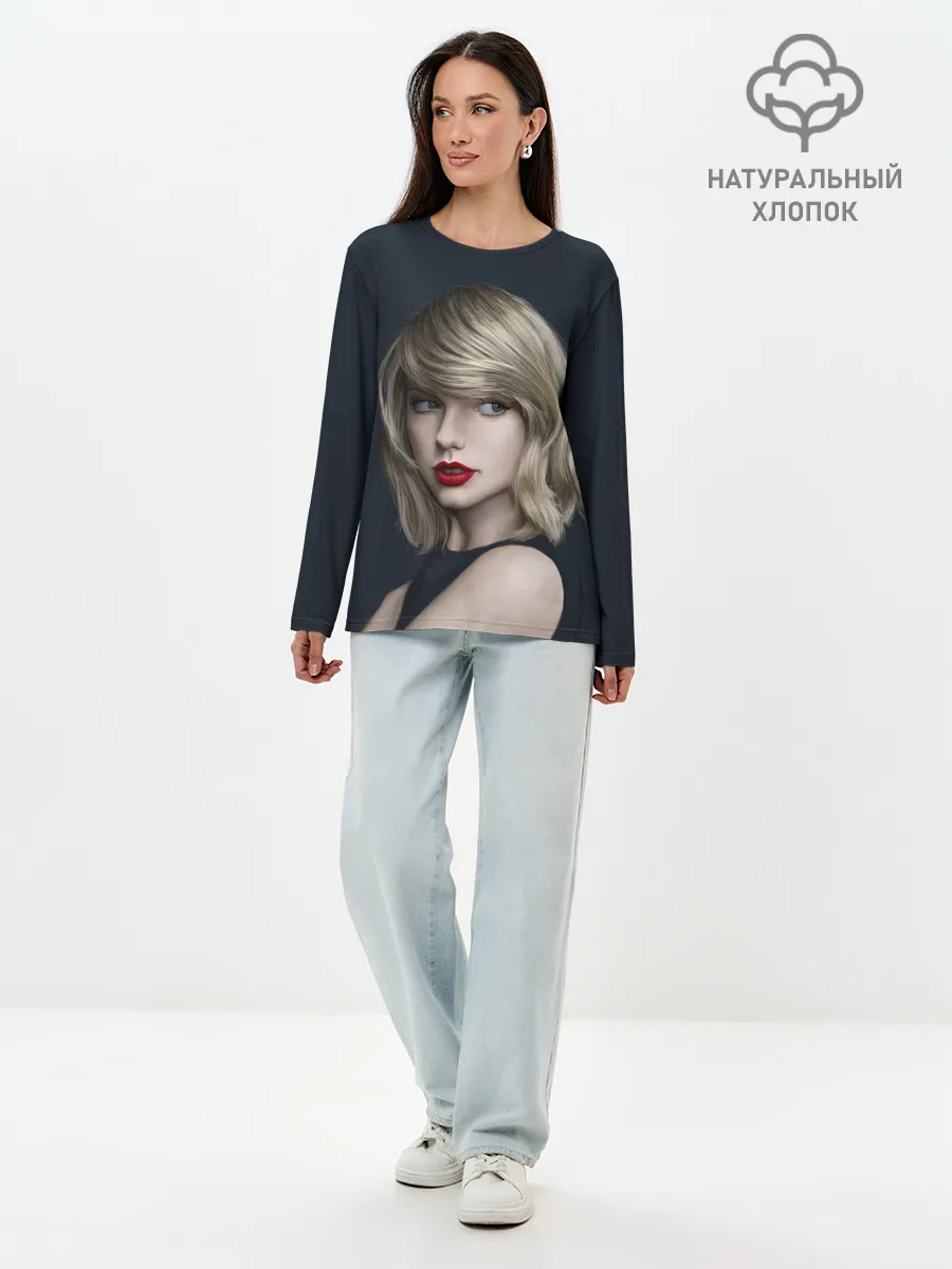Лонгслив женский. Хлопок / Горячая Тейлор