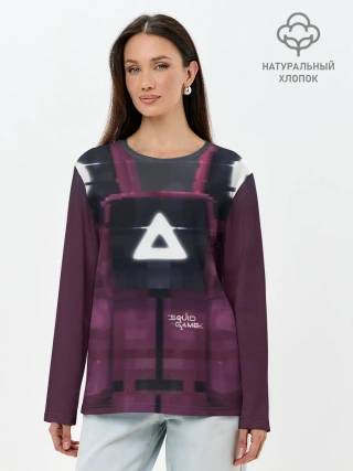 Лонгслив женский. Хлопок / Squid squad Minecraft
