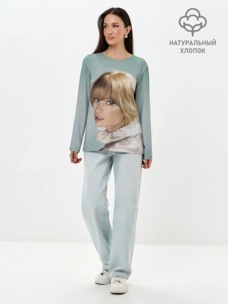 Лонгслив женский. Хлопок / Обворожительная Тейлор