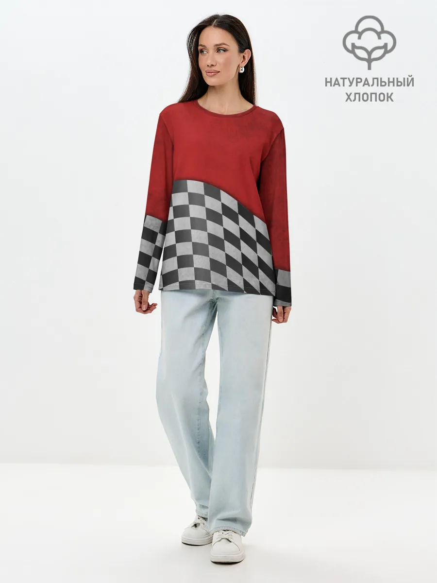 Лонгслив женский. Хлопок / Финиш