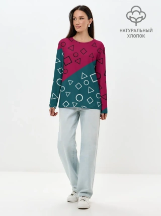 Лонгслив женский. Хлопок / Игра в кальмара