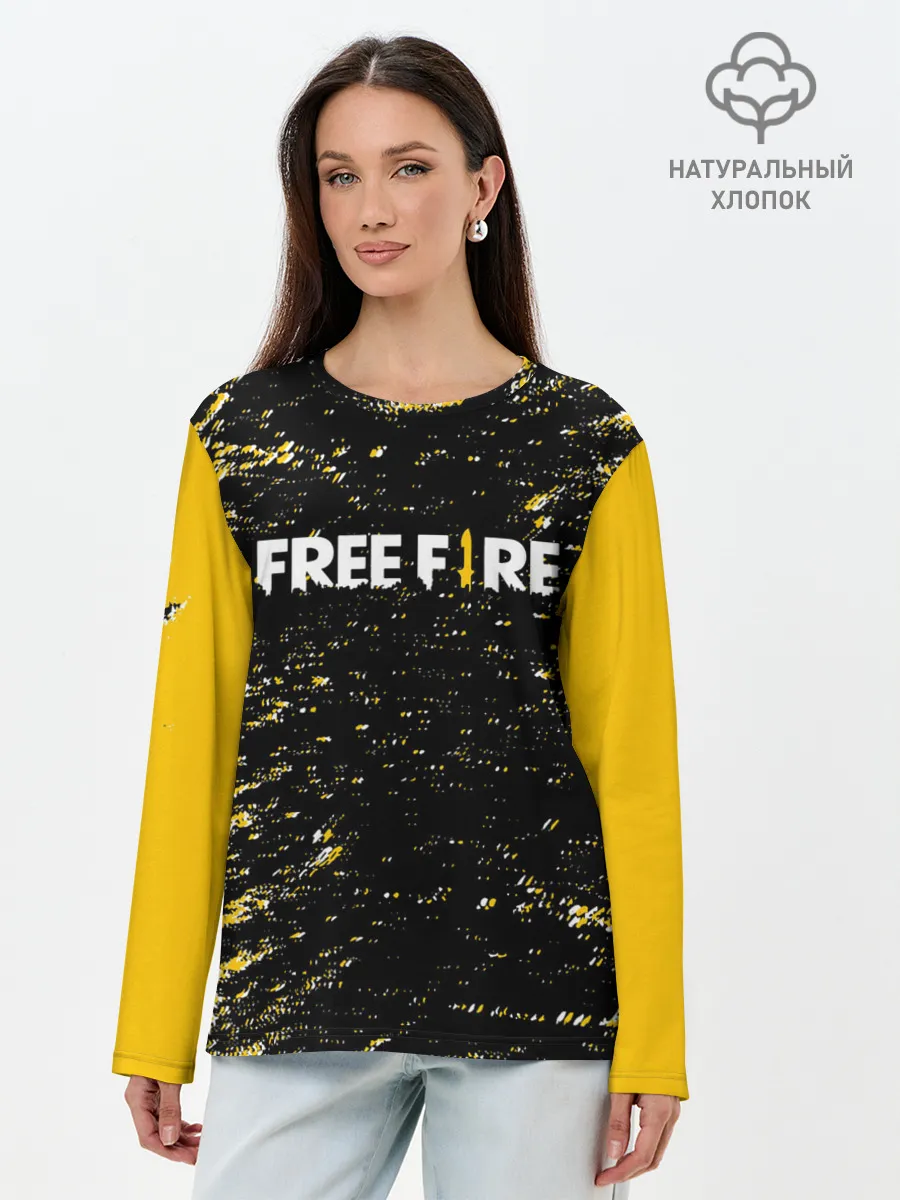 Лонгслив женский. Хлопок / Garena Free Fire - День Booyah.