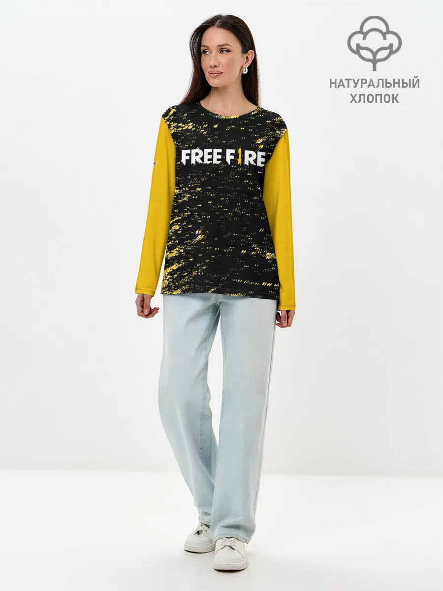 Лонгслив женский. Хлопок / Garena Free Fire - День Booyah.