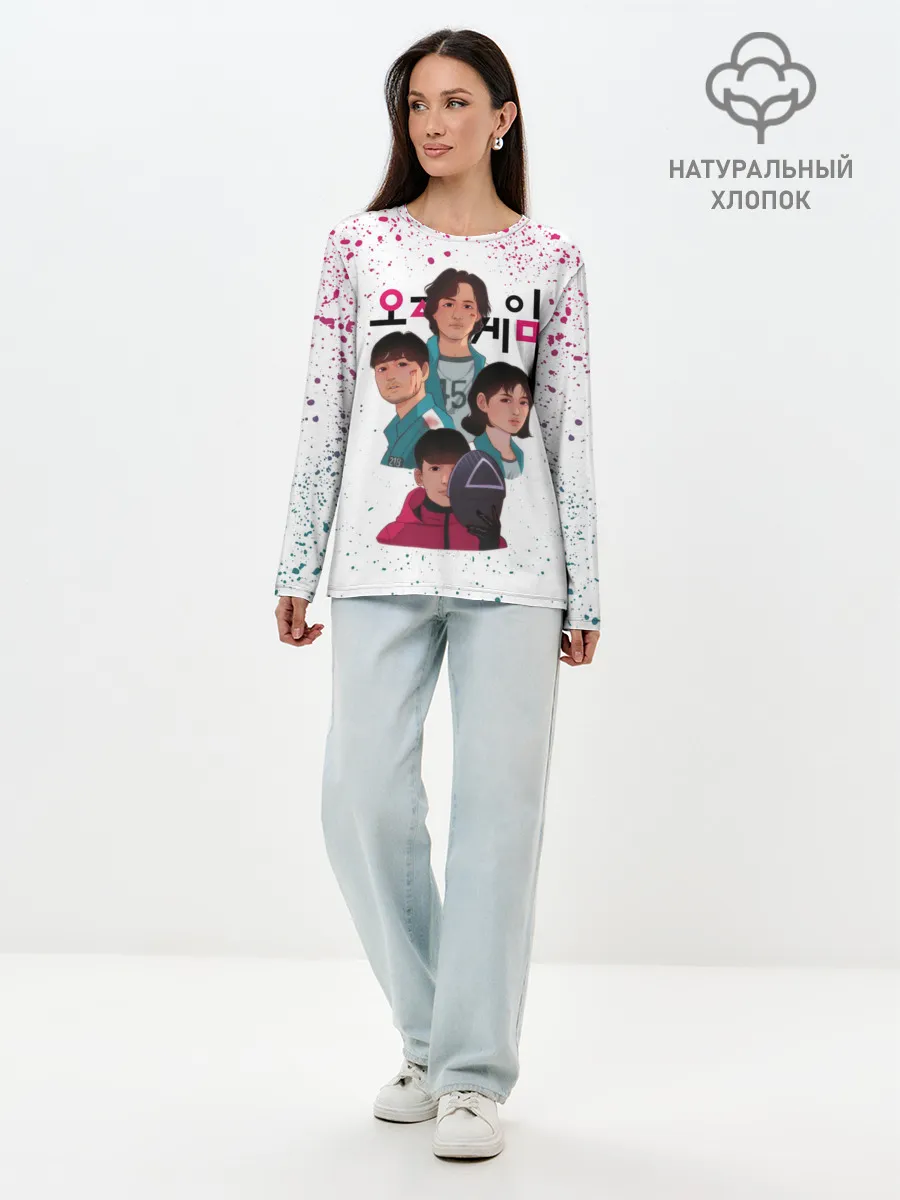 Лонгслив женский. Хлопок / 067 | 218 | 456 | Коп