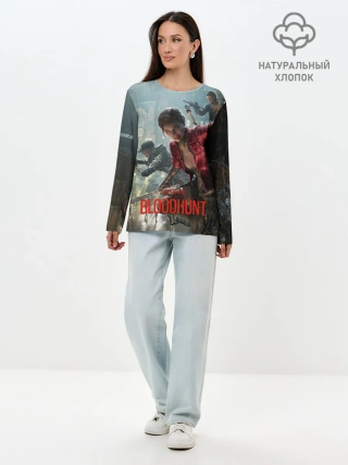 Лонгслив женский. Хлопок / Vampire: The Masquerade - Bloodhunt