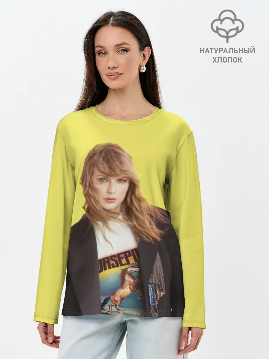 Лонгслив женский. Хлопок / Тэйлор на ветру