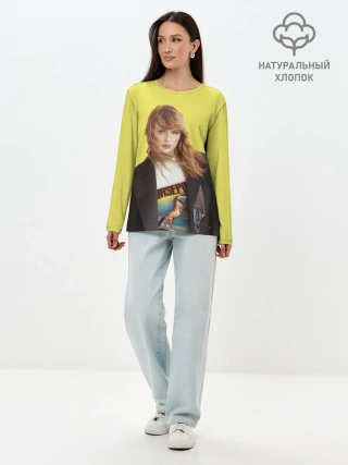 Лонгслив женский. Хлопок / Тэйлор на ветру