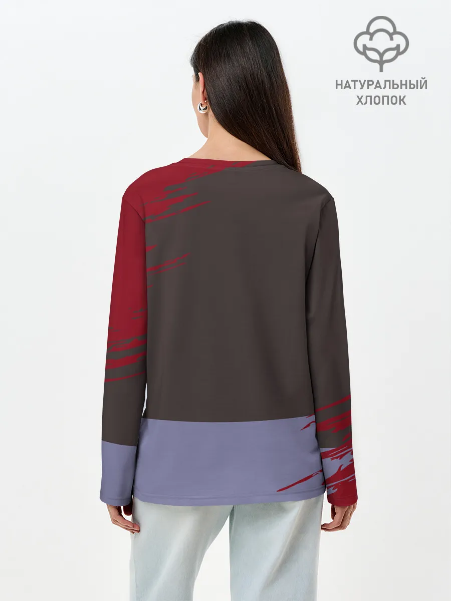 Лонгслив женский. Хлопок / КВАДРАТ НА ОТДЫХЕ | ИГРА В КАЛЬМАРА