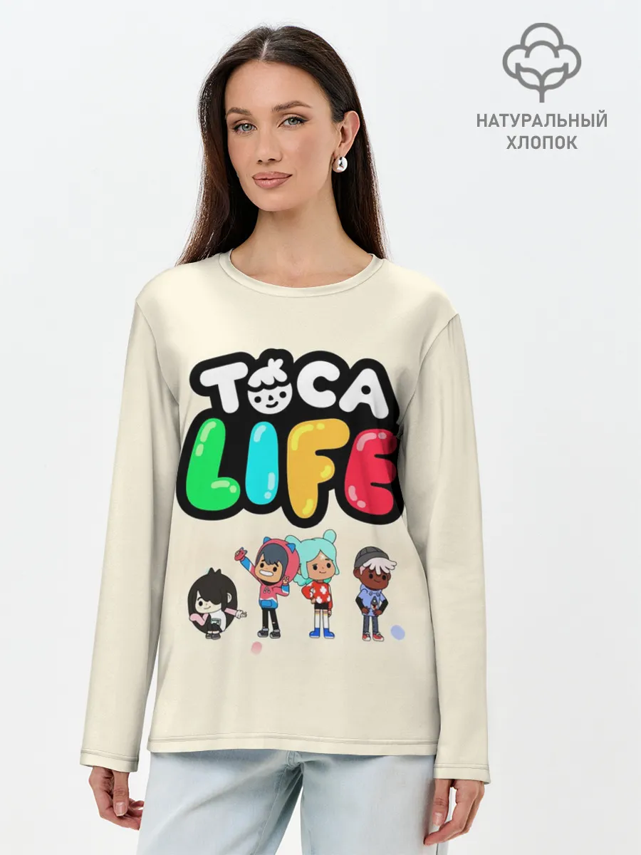 Лонгслив женский. Хлопок / Toca Boca Рита, Зик, Нари, Леон