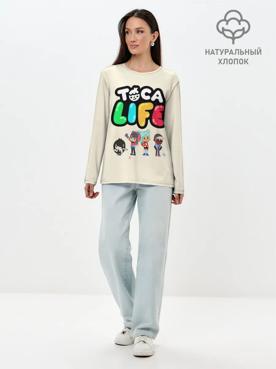 Лонгслив женский. Хлопок / Toca Boca Рита, Зик, Нари, Леон