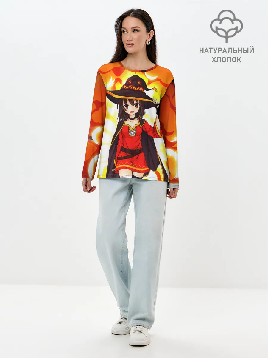 Лонгслив женский. Хлопок / Mеgumin