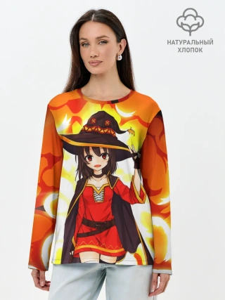 Лонгслив женский. Хлопок / Mеgumin