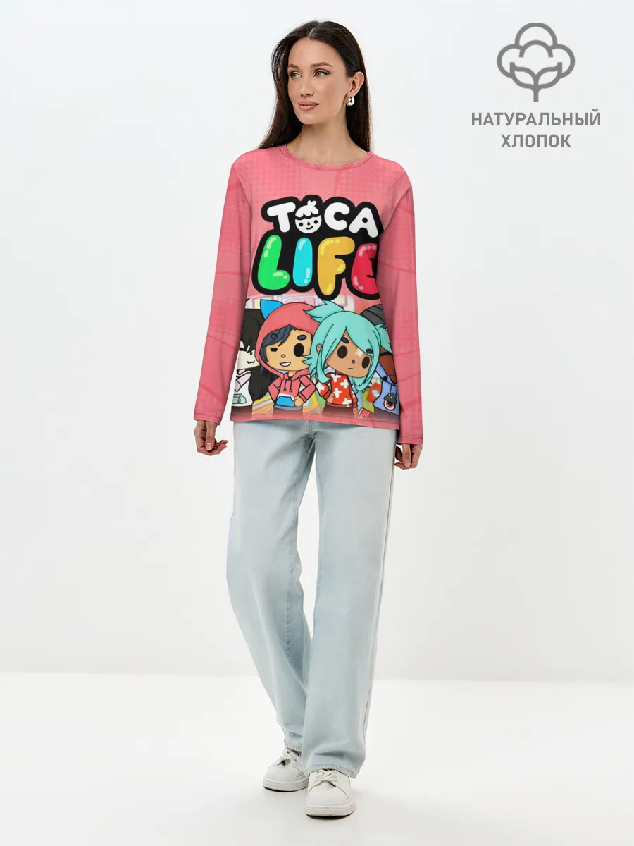 Лонгслив женский. Хлопок / Toca Boca | Тока бока персонажи игры
