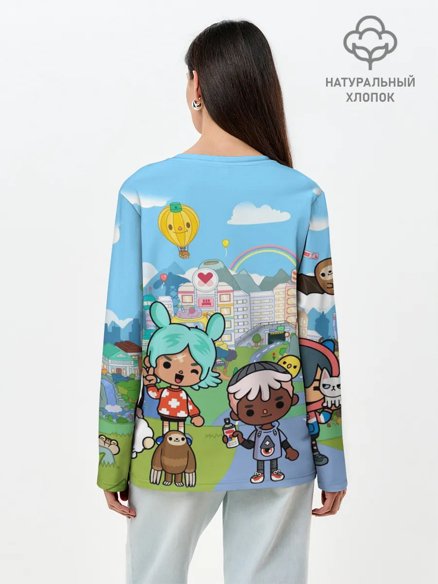 Лонгслив женский. Хлопок / Toca Boca | Тока бока Рита, Зик, Нари, Леон