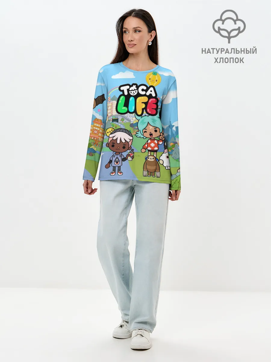 Лонгслив женский. Хлопок / Toca Boca | Тока бока Рита, Зик, Нари, Леон