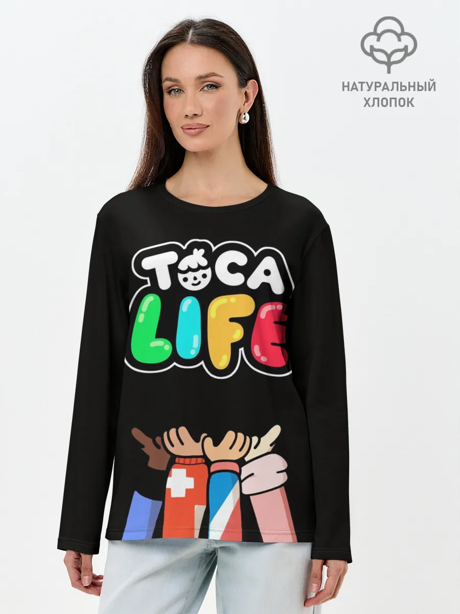 Лонгслив женский. Хлопок / Toca Boca | Тока бока ДРУЖБА
