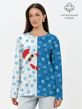 Лонгслив женский. Хлопок / С Новым Годом