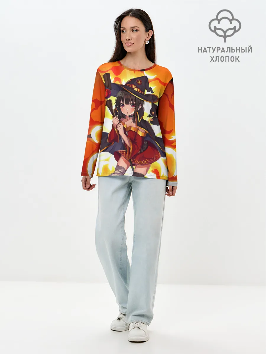 Лонгслив женский. Хлопок / MeguminYunyun