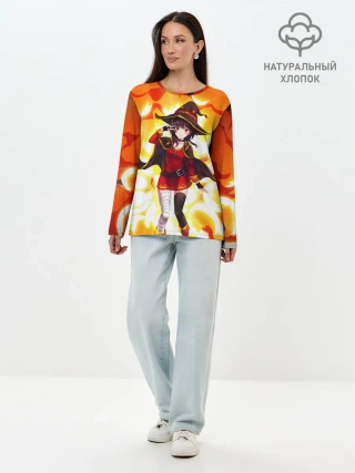 Лонгслив женский. Хлопок / MeguminKonoSuba
