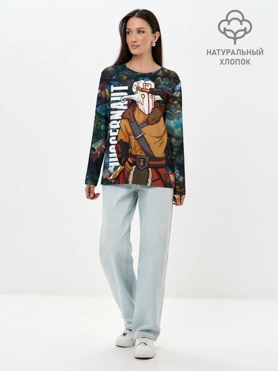 Лонгслив женский. Хлопок / Джаггернаут, ДОТА 2