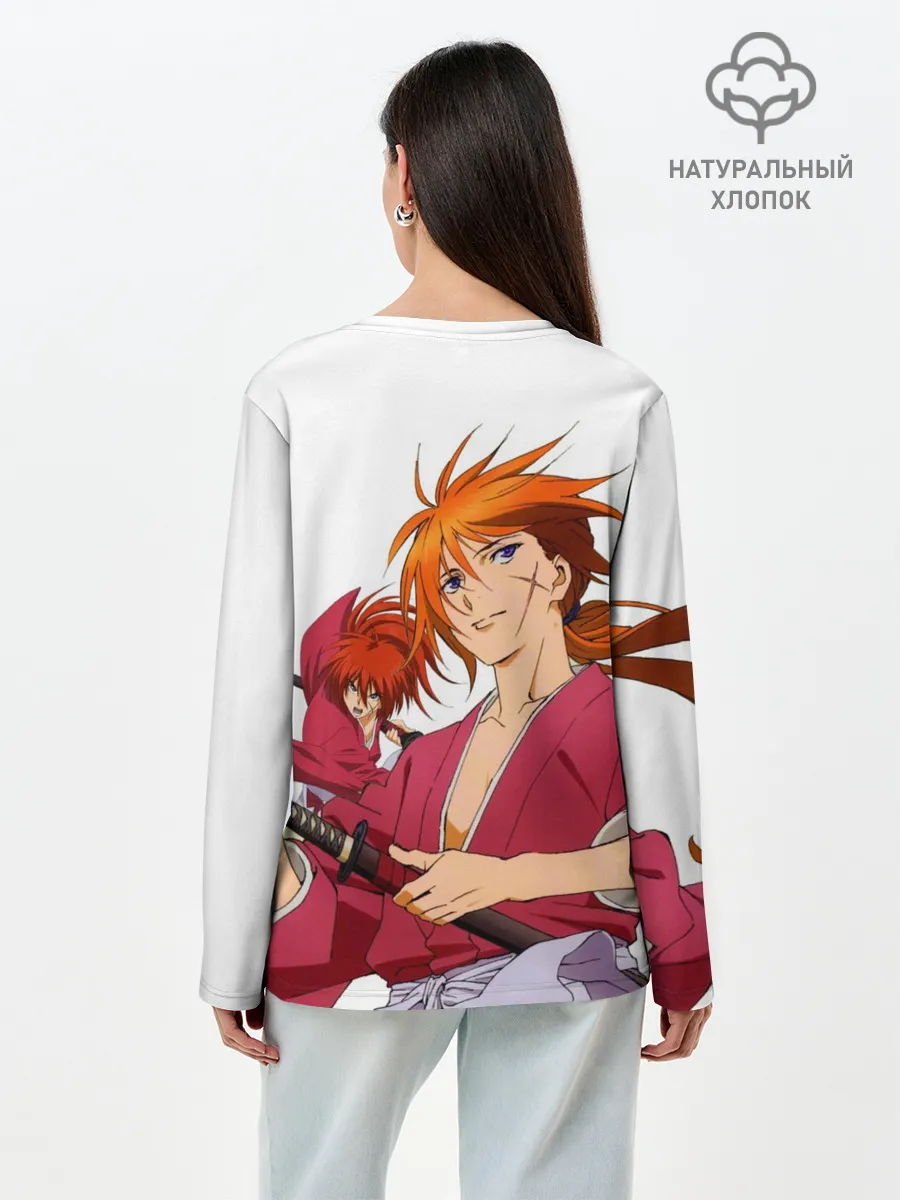 Лонгслив женский. Хлопок / Бродяга Кенсин - Химура