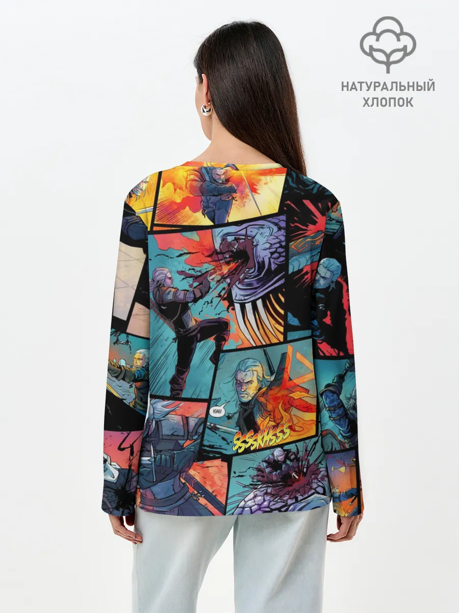 Лонгслив женский. Хлопок / Ведьмак / The Witcher