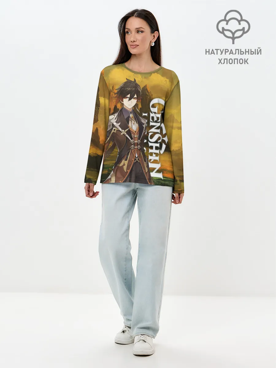 Лонгслив женский. Хлопок / Zhong Li