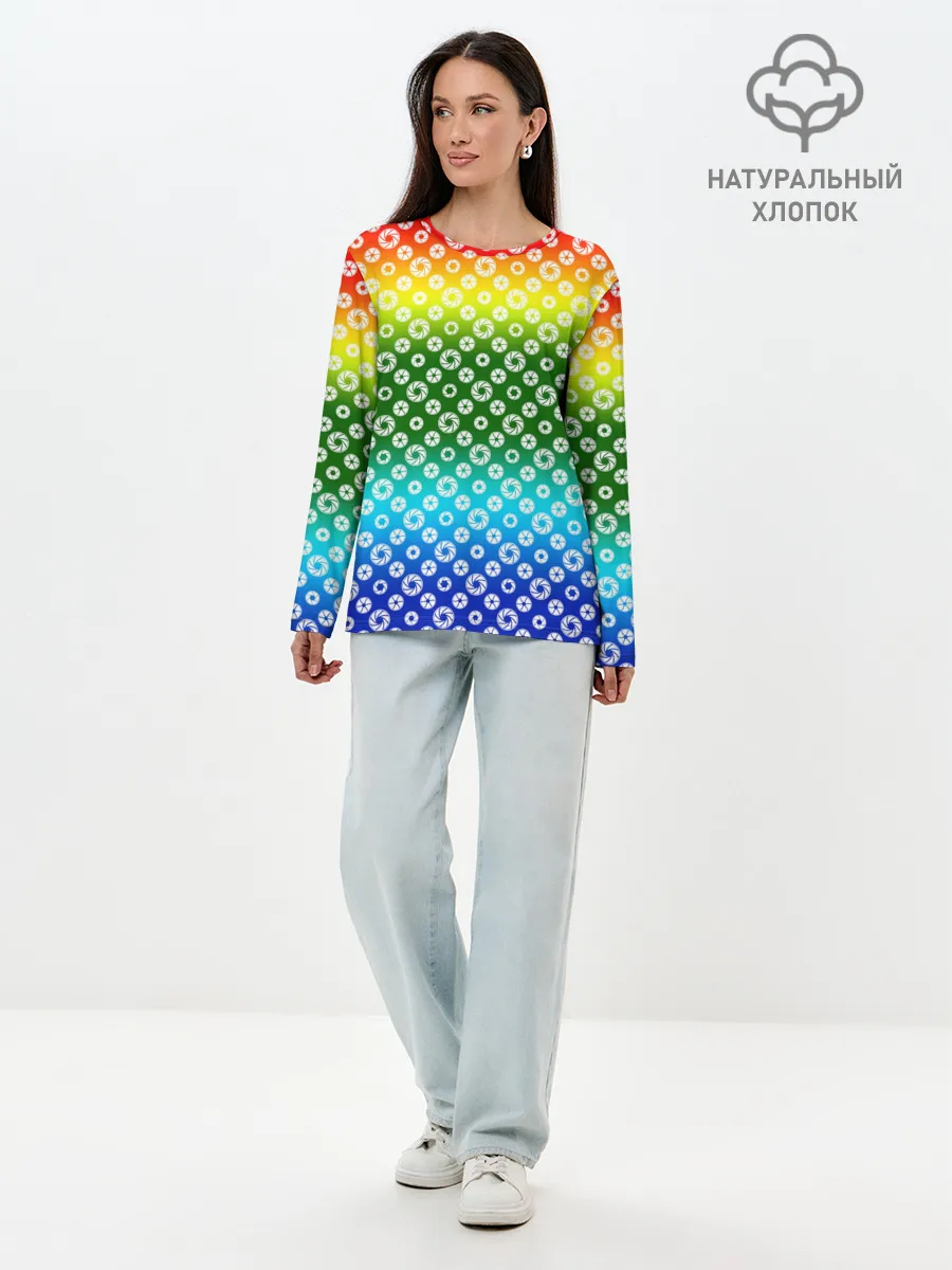 Лонгслив женский. Хлопок / Для фотографов. RGB. Диафрагма.