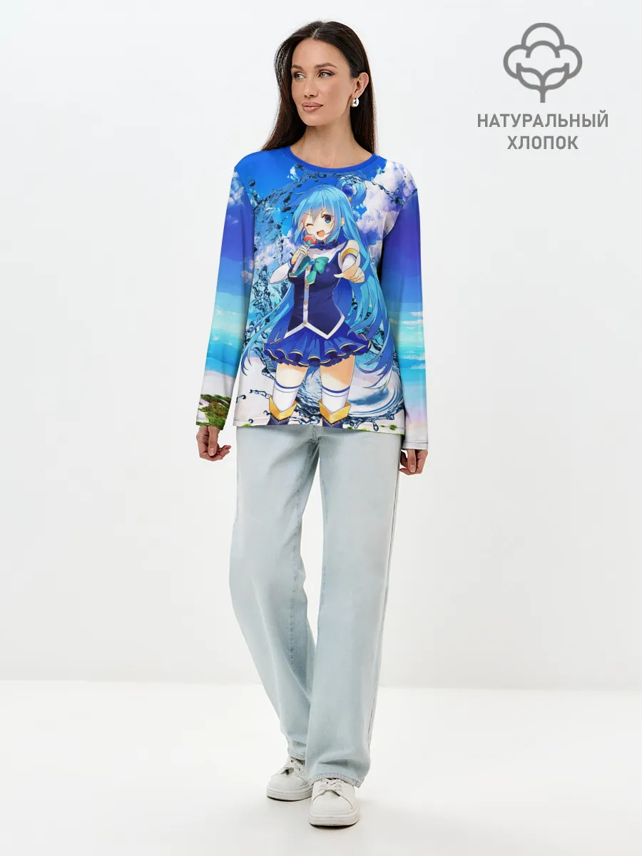 Лонгслив женский. Хлопок / AquаKaraoke