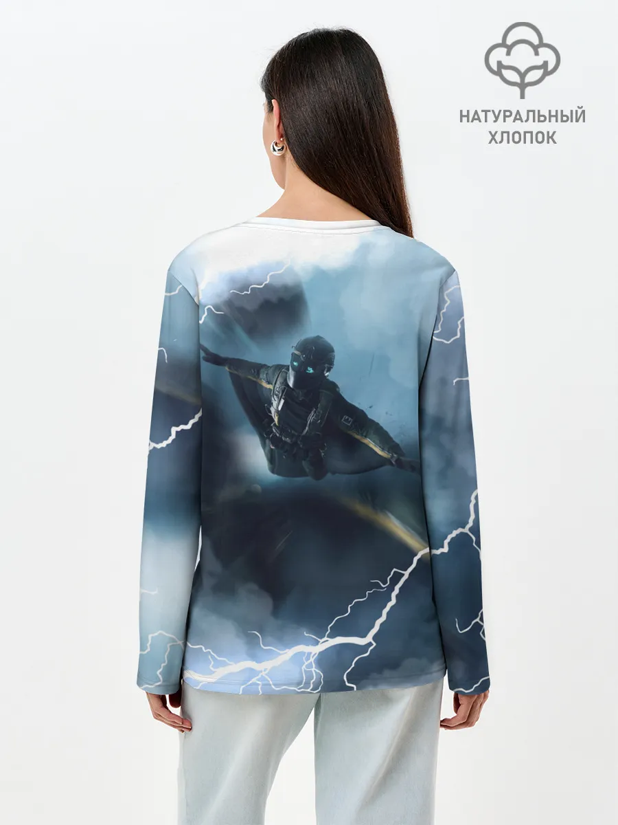 Лонгслив женский. Хлопок / WINGSUIT | BATTLEFIELD 2042