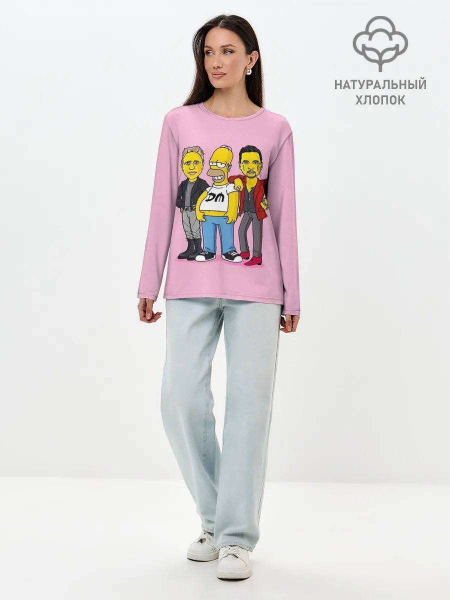 Лонгслив женский. Хлопок / ДМ и Гомер