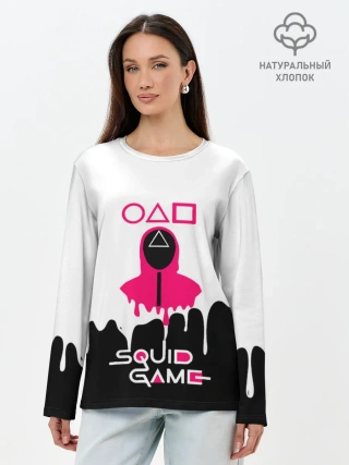 Лонгслив женский. Хлопок / Игра в кальмара