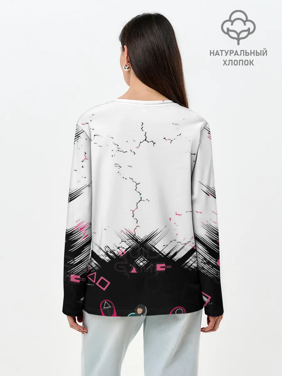 Лонгслив женский. Хлопок / SQUID GAME | ИГРА В КАЛЬМАРА,