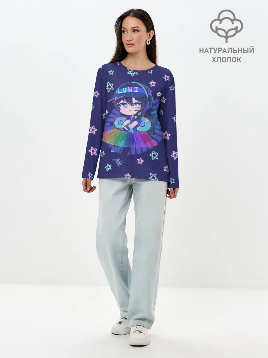 Лонгслив женский. Хлопок / Dj Luni