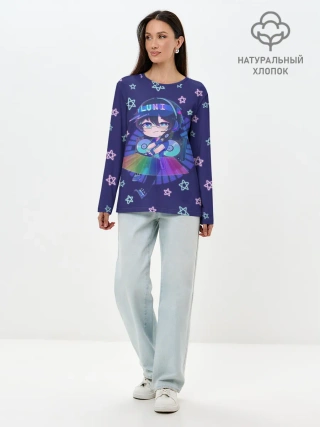 Лонгслив женский. Хлопок / Dj Luni